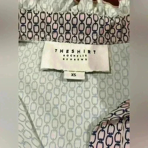 The Shirt by Rochelle Behrens Button Down  Shirt  Ruffled Sleeve Size XS - Picture 7 of 7